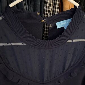 Draper James Midnight Blue Textured Dress